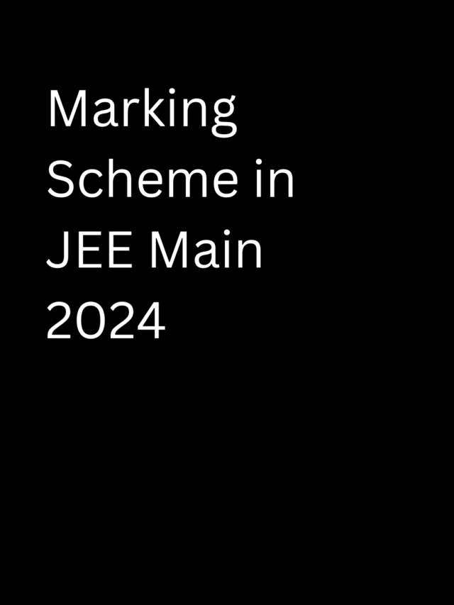 JEE 2024 Marking Scheme