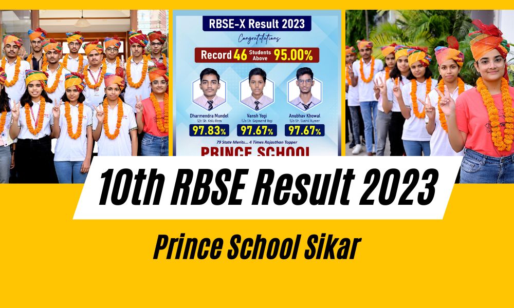 Prince School Gaves Top Result of 10th Class 2023 RBSE