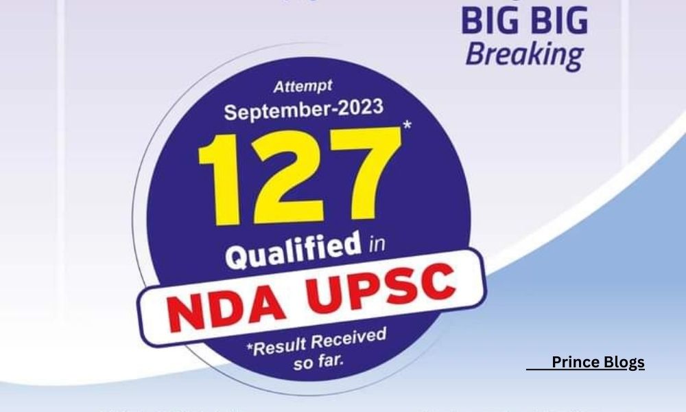 Highest Selections in UPSC NDA 2023 2 From Prince