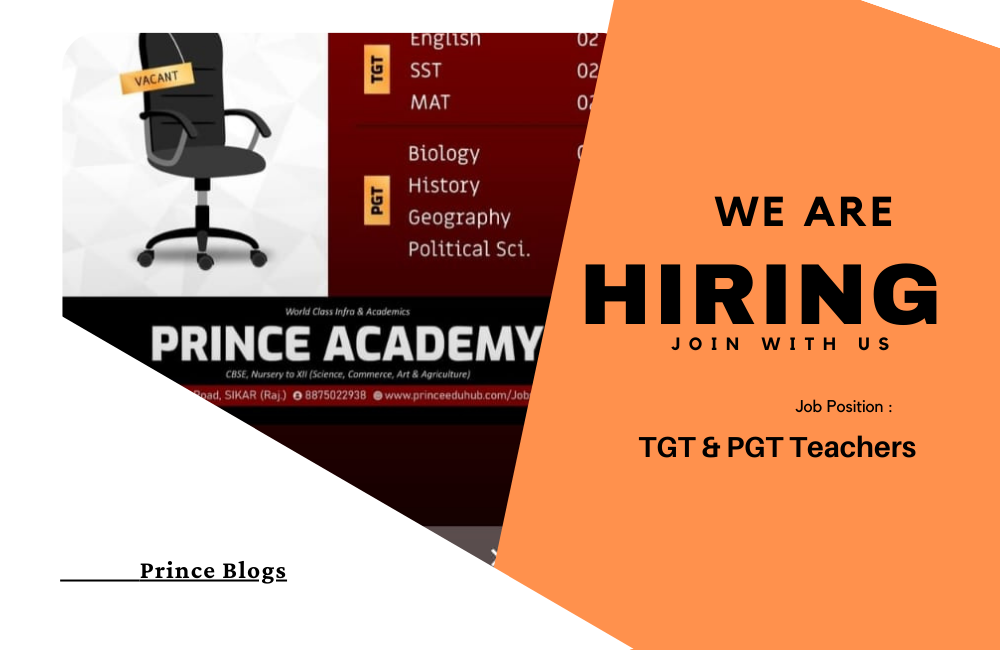 Job Opening in Prince Academy Sikar