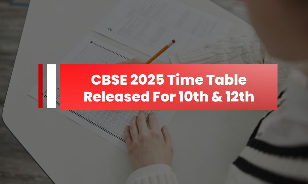 CBSE 2025 Date Sheet for 10th & 12th